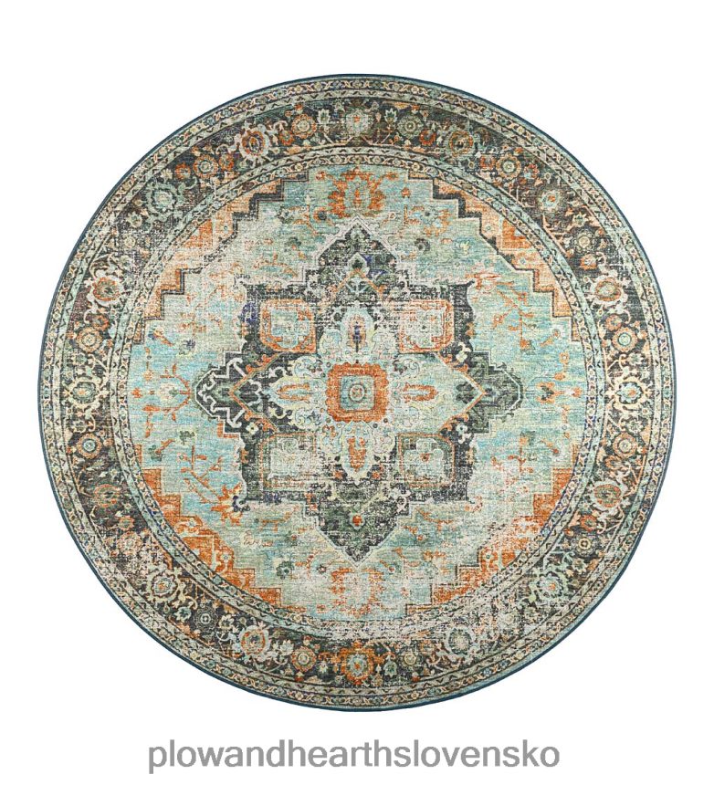 Plow & Hearth vnútorný/vonkajší mlyn na hroby medailón okrúhly koberec 6P208P1349 domáce potreby