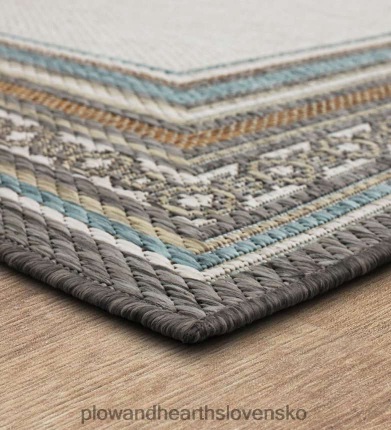 Plow & Hearth vnútorný/vonkajší polypropylénový koberec la grange border 6P208P1354 domáce potreby