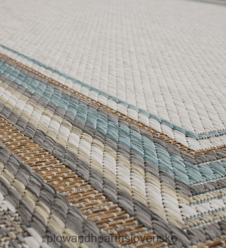 Plow & Hearth vnútorný/vonkajší polypropylénový koberec la grange border 6P208P1354 domáce potreby