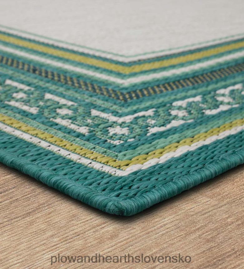 Plow & Hearth vnútorný/vonkajší polypropylénový koberec la grange border 6P208P1354 domáce potreby