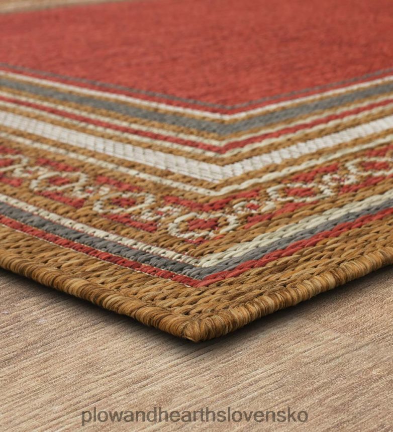 Plow & Hearth vnútorný/vonkajší polypropylénový koberec la grange border 6P208P1354 domáce potreby