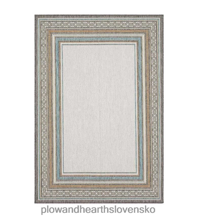 Plow & Hearth vnútorný/vonkajší polypropylénový koberec la grange border 6P208P1354 domáce potreby