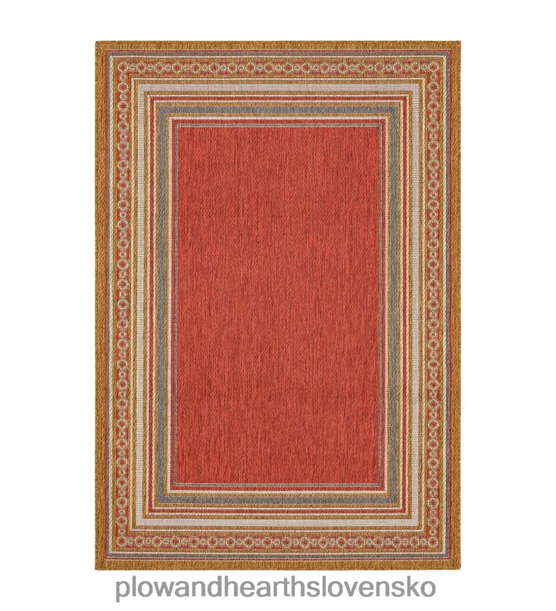 Plow & Hearth vnútorný/vonkajší polypropylénový koberec la grange border 6P208P1354 domáce potreby