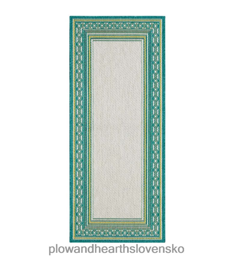 Plow & Hearth vnútorný/vonkajší polypropylénový koberec la grange border 6P208P1354 domáce potreby