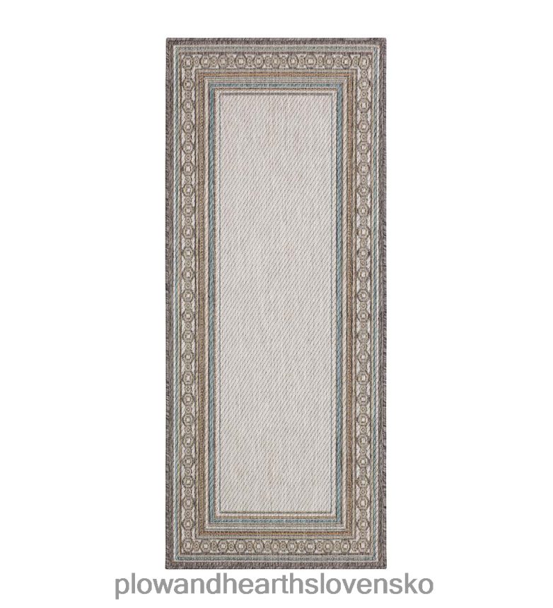Plow & Hearth vnútorný/vonkajší polypropylénový koberec la grange border 6P208P1354 domáce potreby