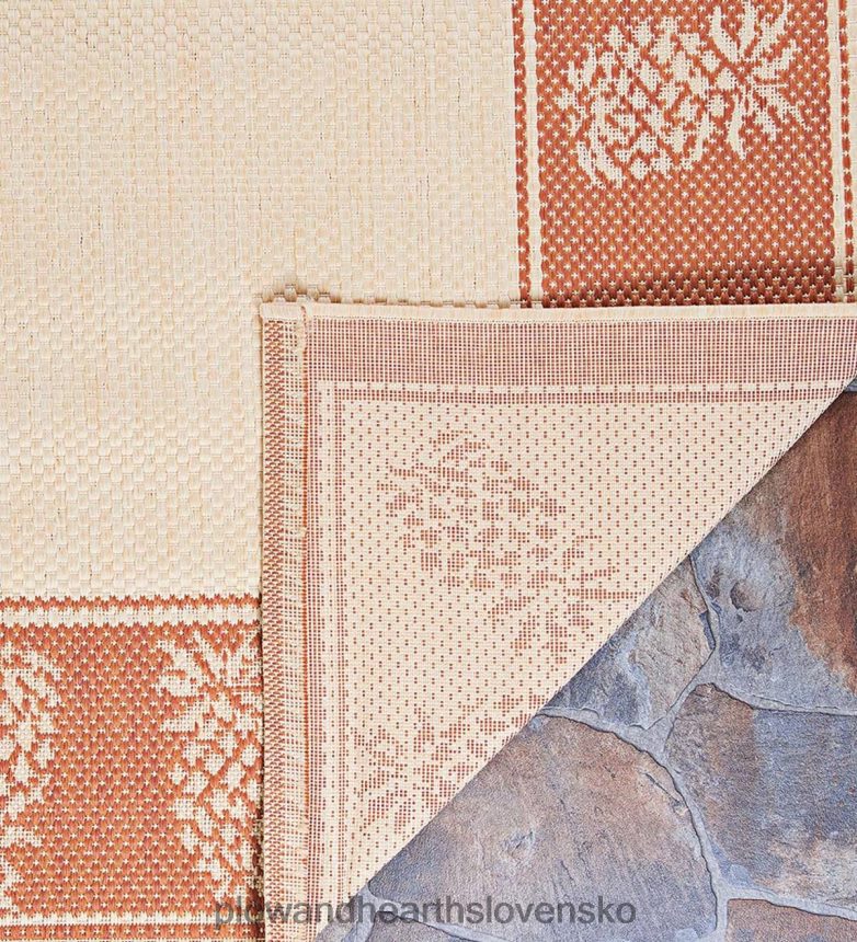 Plow & Hearth vnútorný/vonkajší polypropylénový koberec veranda ananás 6P208P1441 domáce potreby