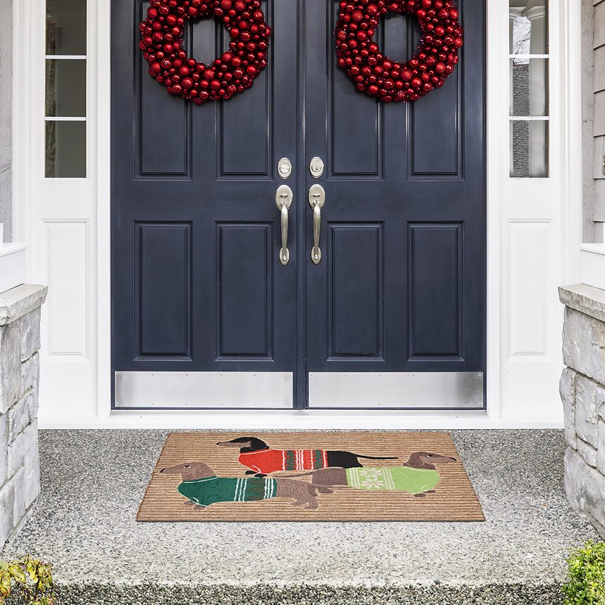 Plow & Hearth vnútorný/vonkajší ručne hákový dovolenkový sveter pre psy s akcentom 6P208P1336 domáce potreby