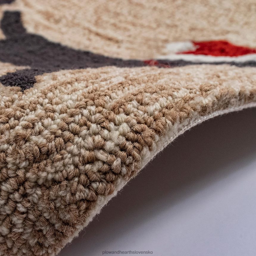 Plow & Hearth vnútorný/vonkajší ručne hákový vianočný koberec pre psov 6P208P1333 domáce potreby