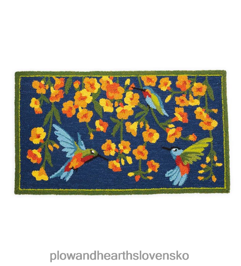 Plow & Hearth vnútorný/vonkajší trúbkový vinič s koberčekom z polypropylénového háku s háčikmi z kolibríka 6P208P1302 domáce potreby