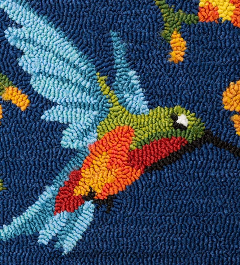 Plow & Hearth vnútorný/vonkajší trúbkový vinič s koberčekom z polypropylénového háku s háčikmi z kolibríka 6P208P1302 domáce potreby