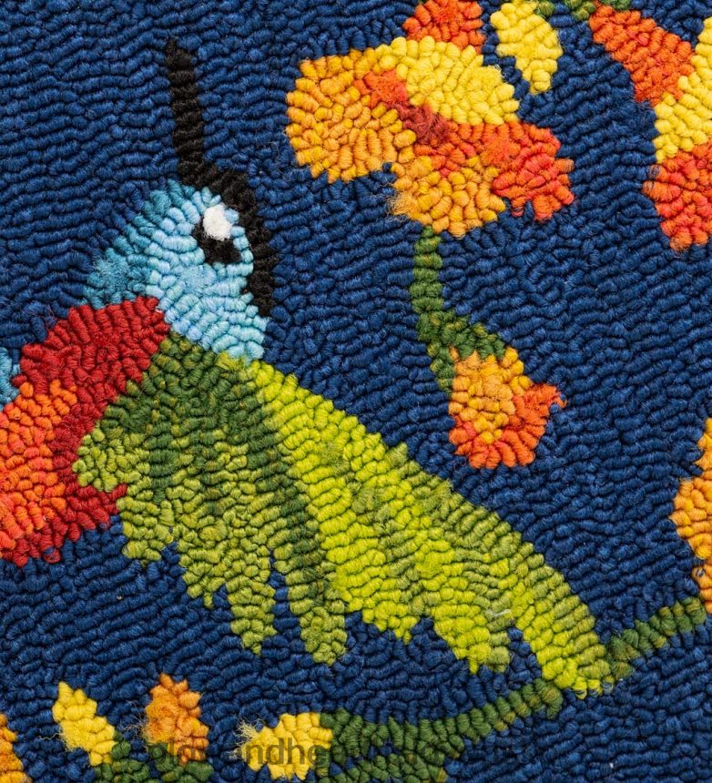 Plow & Hearth vnútorný/vonkajší trúbkový vinič s koberčekom z polypropylénového háku s háčikmi z kolibríka 6P208P1302 domáce potreby