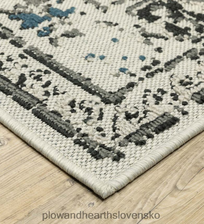 Plow & Hearth vnútorný/vonkajší yorský tradičný medailónový polypropylénový koberec 6P208P1430 domáce potreby