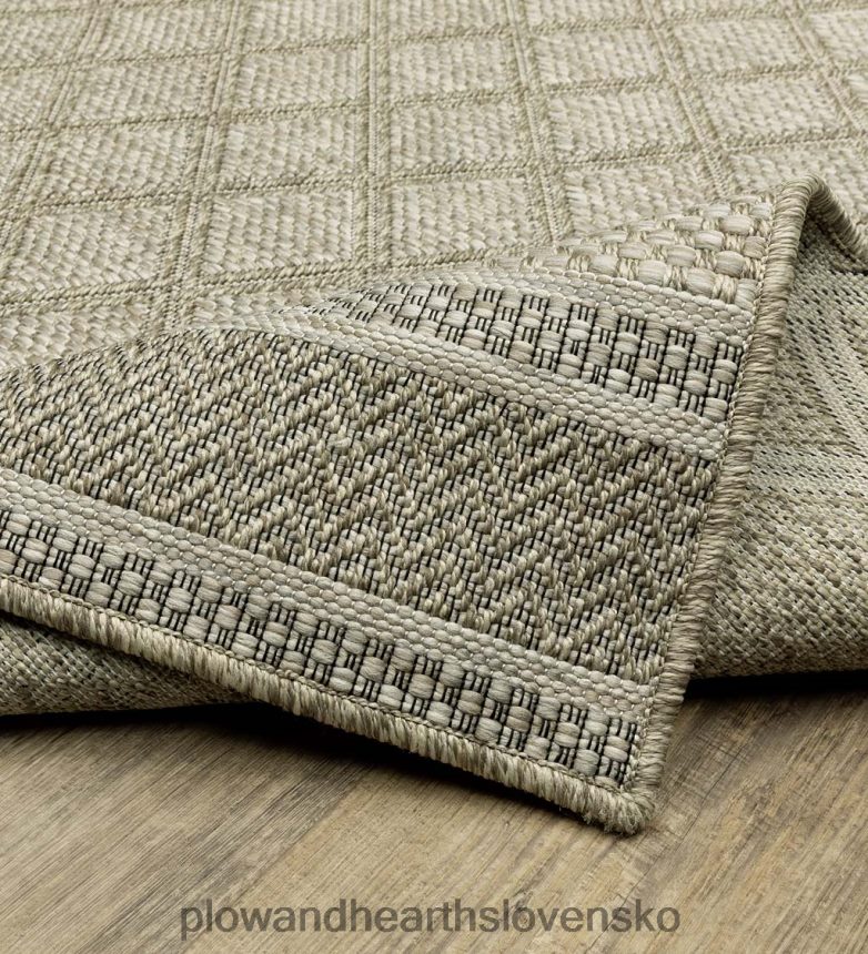 Plow & Hearth vnútorný/vonkajší yucatánsky mriežkový polypropylénový koberec 6P208P1416 domáce potreby