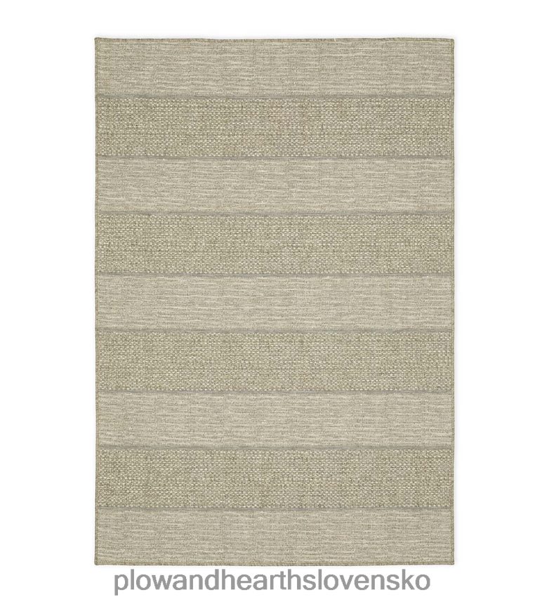 Plow & Hearth vnútorný/vonkajší yucatánsky pruhovaný polypropylénový koberec 6P208P1414 domáce potreby