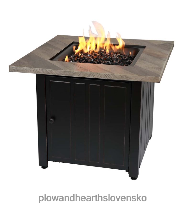 Plow & Hearth Vonkajšie ohnisko bayhill na lp plyn s potlačenou živicovou rímsou, 30" 6P208P1618 domáce potreby