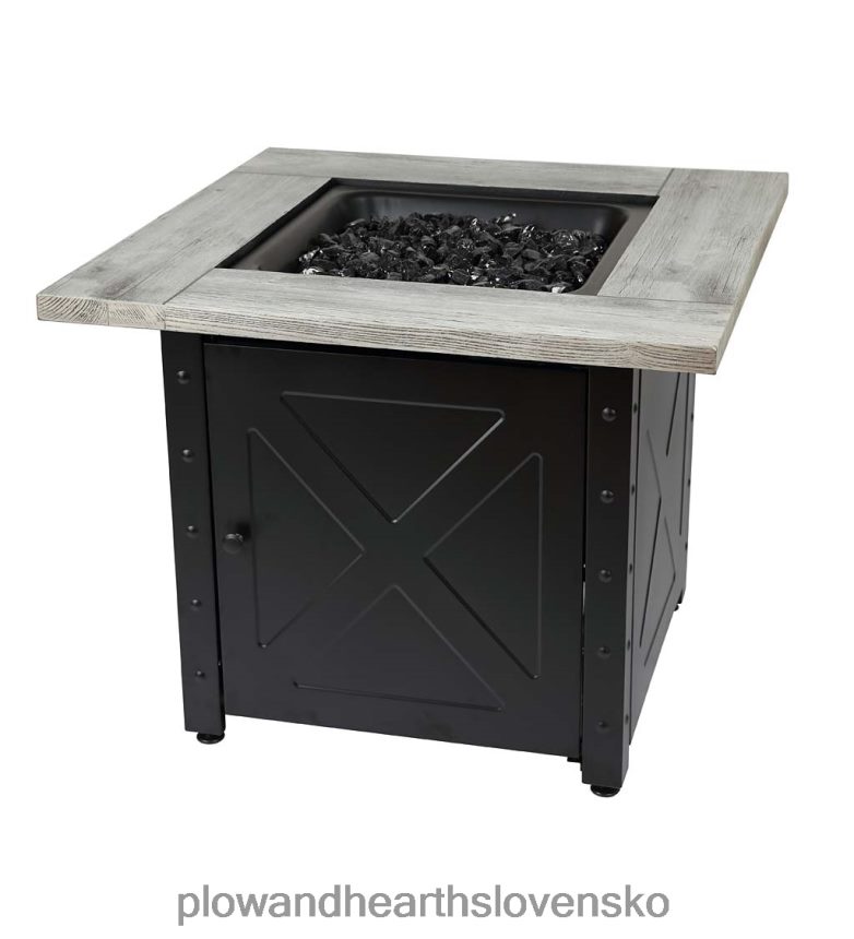 Plow & Hearth barnesdale vonkajšie ohnisko na lp plyn s potlačenou živicovou rímsou, 30