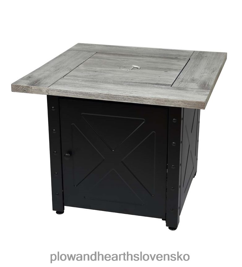 Plow & Hearth barnesdale vonkajšie ohnisko na lp plyn s potlačenou živicovou rímsou, 30