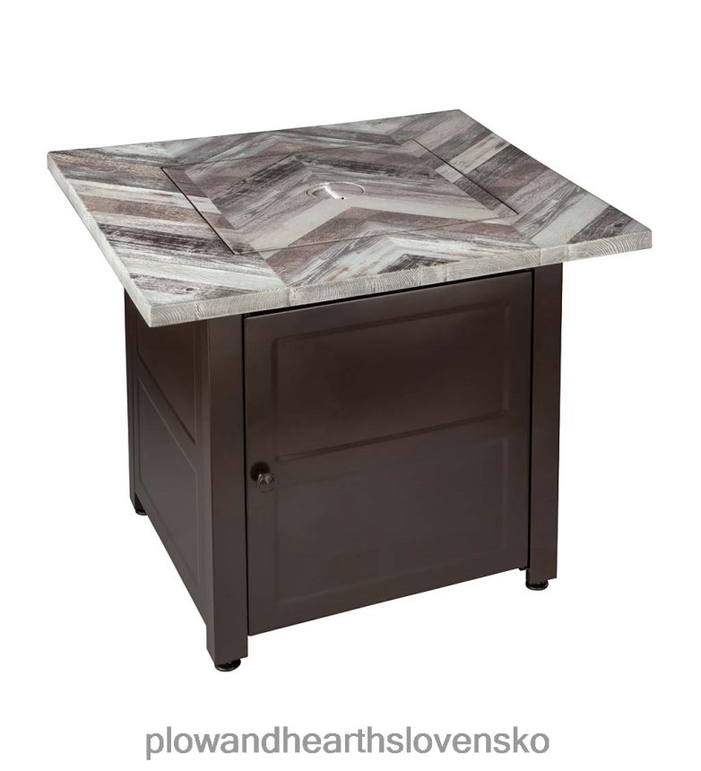 Plow & Hearth berwyn vonkajšie ohnisko na lp plyn s potlačenou živicovou rímsou, 30" 6P208P1631 domáce potreby