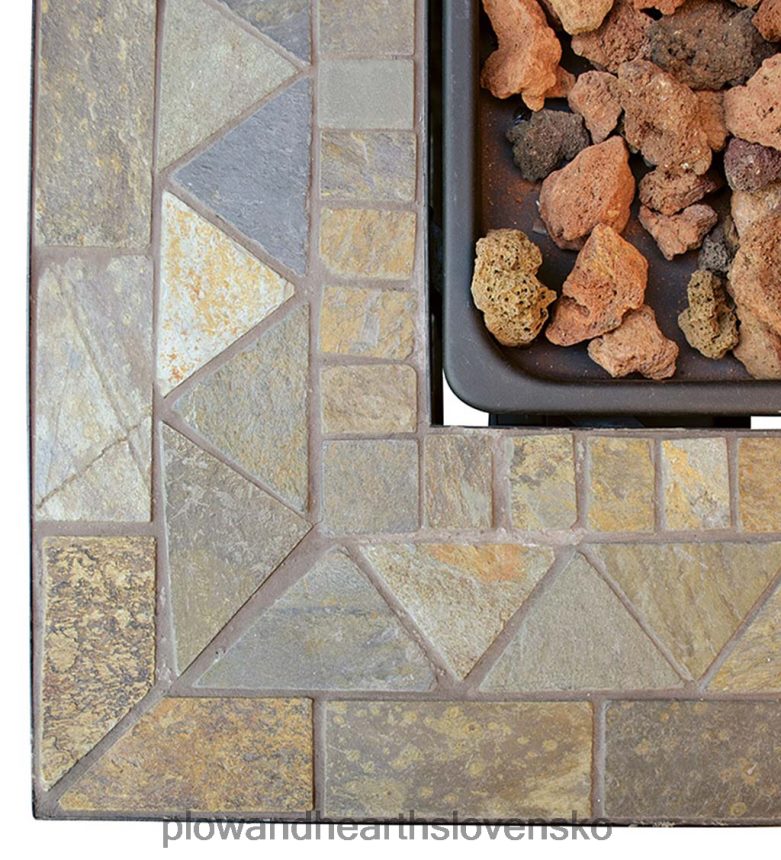 Plow & Hearth dolan vonkajšie ohnisko na lp plyn s bridlicovou doskou, 30