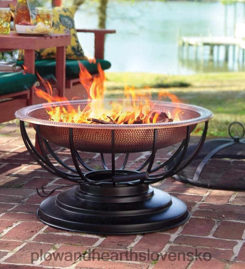 Plow & Hearth tepané medené ohnisko s vekom premení na stôl 6P208P1592 domáce potreby