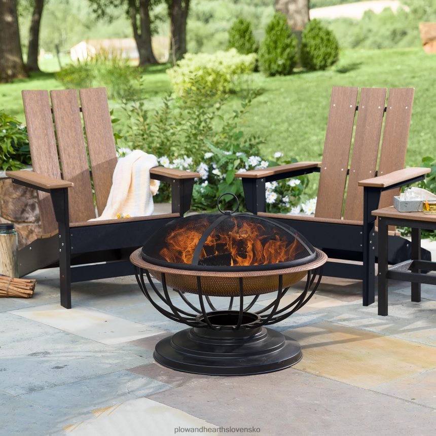 Plow & Hearth tepané medené ohnisko s vekom premení na stôl 6P208P1592 domáce potreby