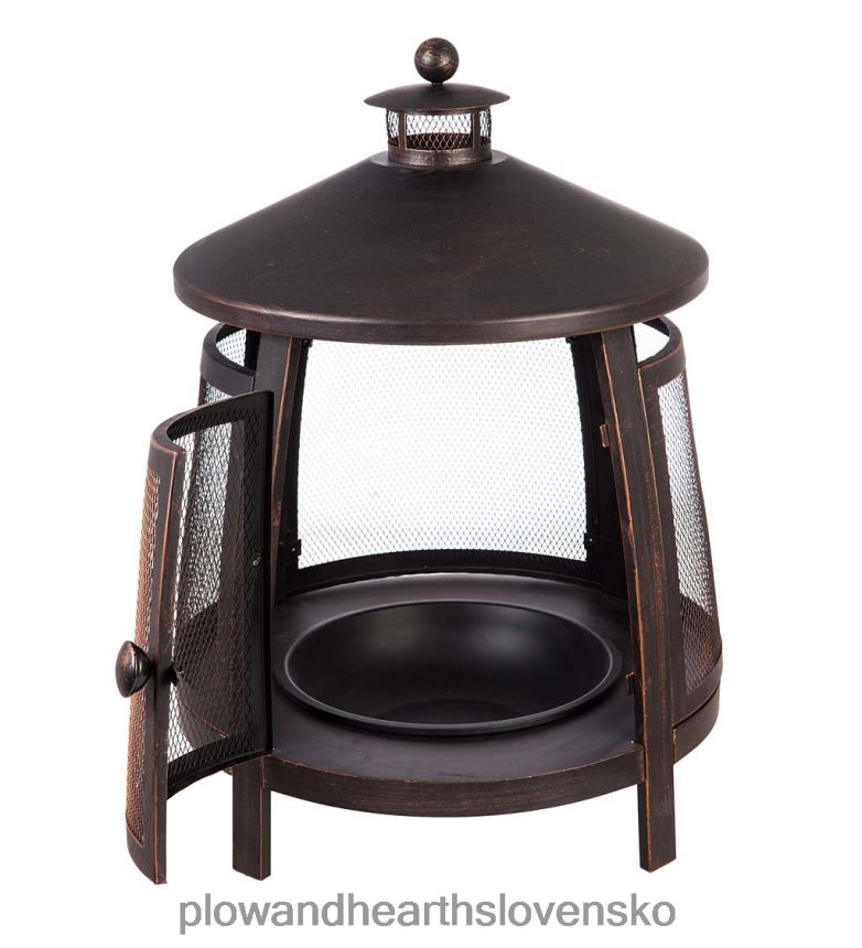 Plow & Hearth vysoké bronzové ohnisko s komínom 6P208P1603 domáce potreby