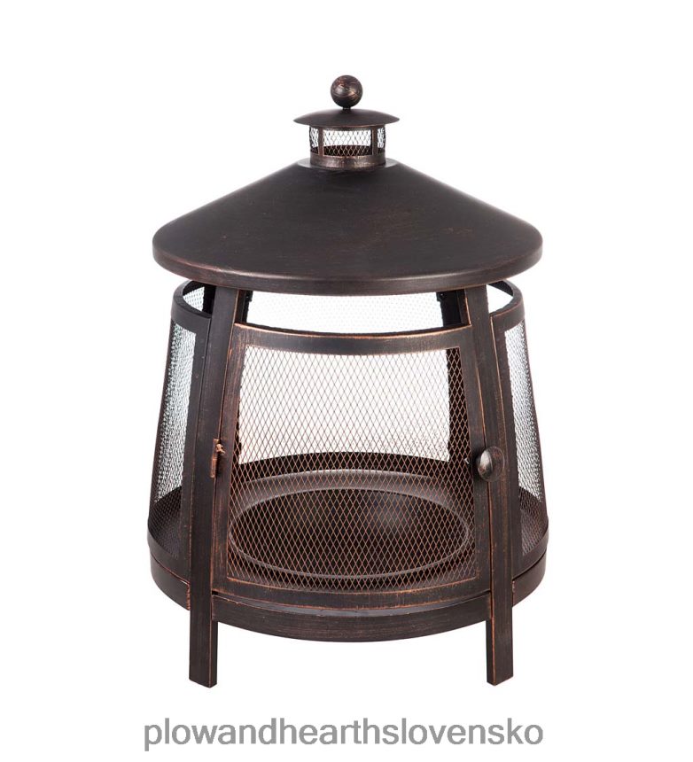 Plow & Hearth vysoké bronzové ohnisko s komínom 6P208P1603 domáce potreby