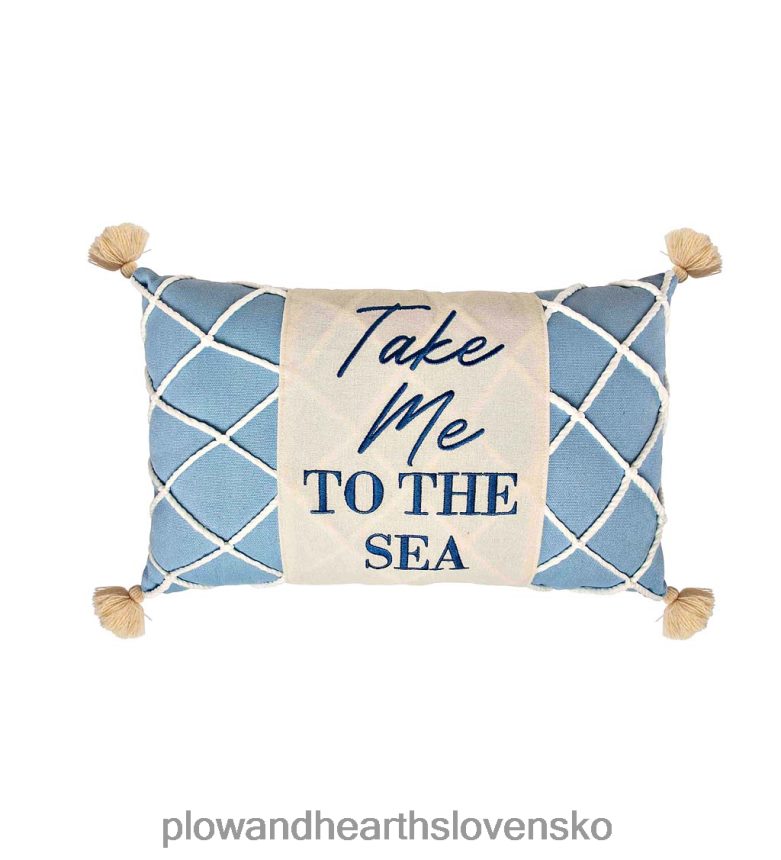 Plow & Hearth dekoračný bedrový vankúš "zober ma do mora". 6P208P2463 domáce potreby
