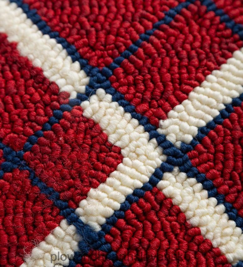 Plow & Hearth interiérový/vonkajší vlastenecký kockovaný polypropylénový vankúš s háčikmi 6P208P1255 domáce potreby