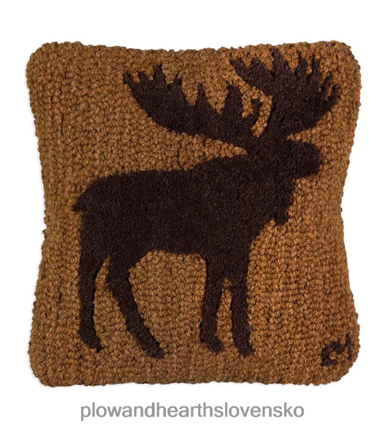 Plow & Hearth losia silueta ručne háčkovaný vlnený vankúš 6P208P2419 domáce potreby