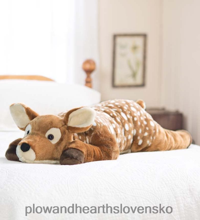 Plow & Hearth plyšový plyšový vankúš na zvieracie telíčko fuzzy bodkovaný plavý 6P208P2356 domáce potreby