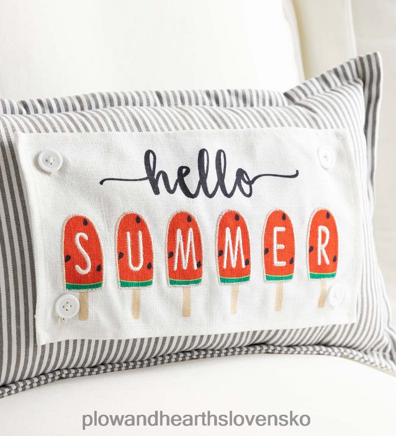 Plow & Hearth pruhovaný bedrový vankúš s 5 vymeniteľnými panelmi, 20