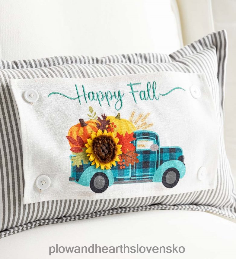 Plow & Hearth pruhovaný bedrový vankúš s 5 vymeniteľnými panelmi, 20