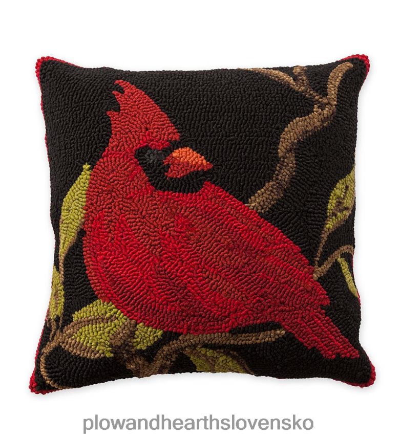 Plow & Hearth vnútorný/vonkajší hákový kardinálny vankúš 6P208P1218 domáce potreby