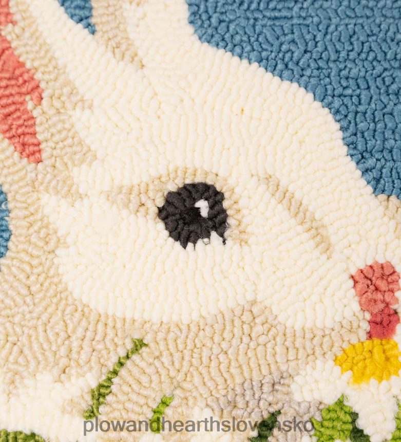 Plow & Hearth vnútorný/vonkajší hákový polypropylénový vankúš na hádzanie zajačika 6P208P1260 domáce potreby