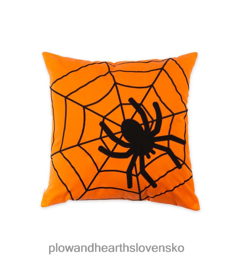 Plow & Hearth vnútorný / vonkajší halloween pavučina bavlnený vankúš 6P208P1240 domáce potreby