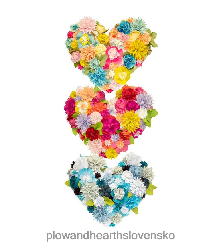 Plow & Hearth vnútorná/vonkajšia kytica srdiečkový vankúš - capri multi 6P208P1264 domáce potreby