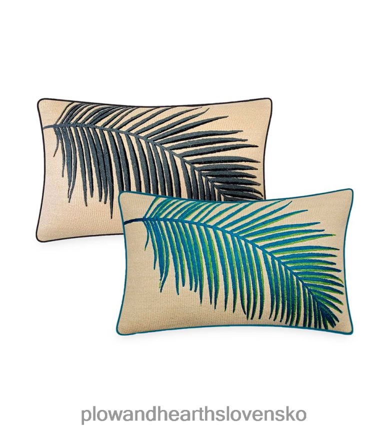 Plow & Hearth vyšívaný vankúšik z botanickej záhrady v New Yorku - čierny 6P208P1249 domáce potreby