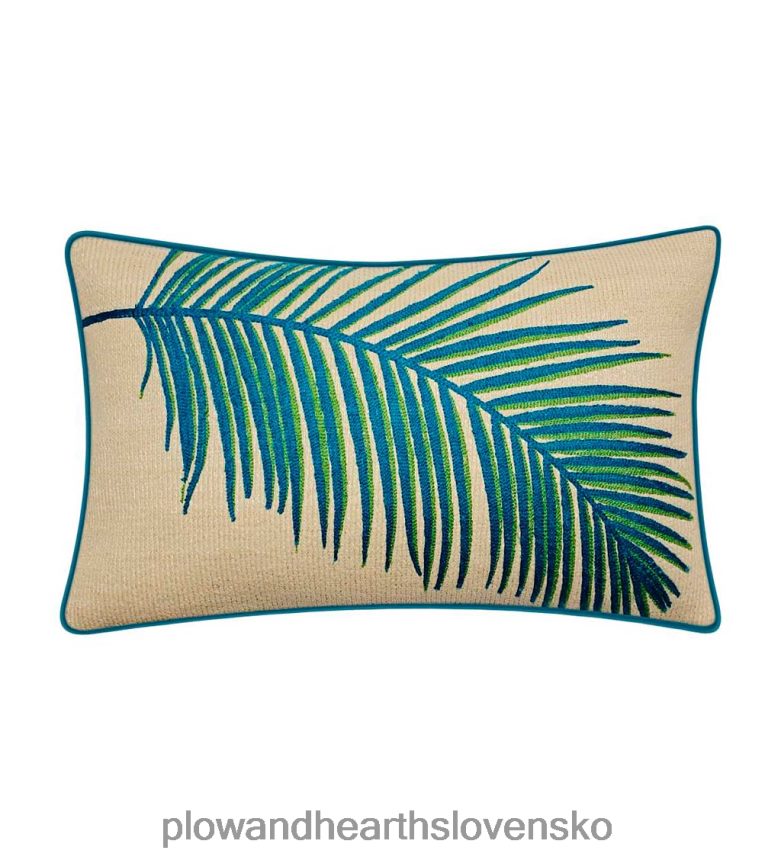 Plow & Hearth vyšívaný vankúšik z botanickej záhrady v New Yorku - čierny 6P208P1249 domáce potreby