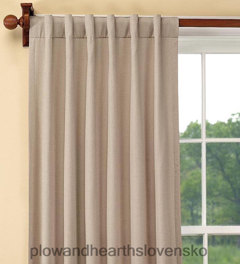 Plow & Hearth podomácky tkaný tyčovo-vreckový zateplený záves, 84