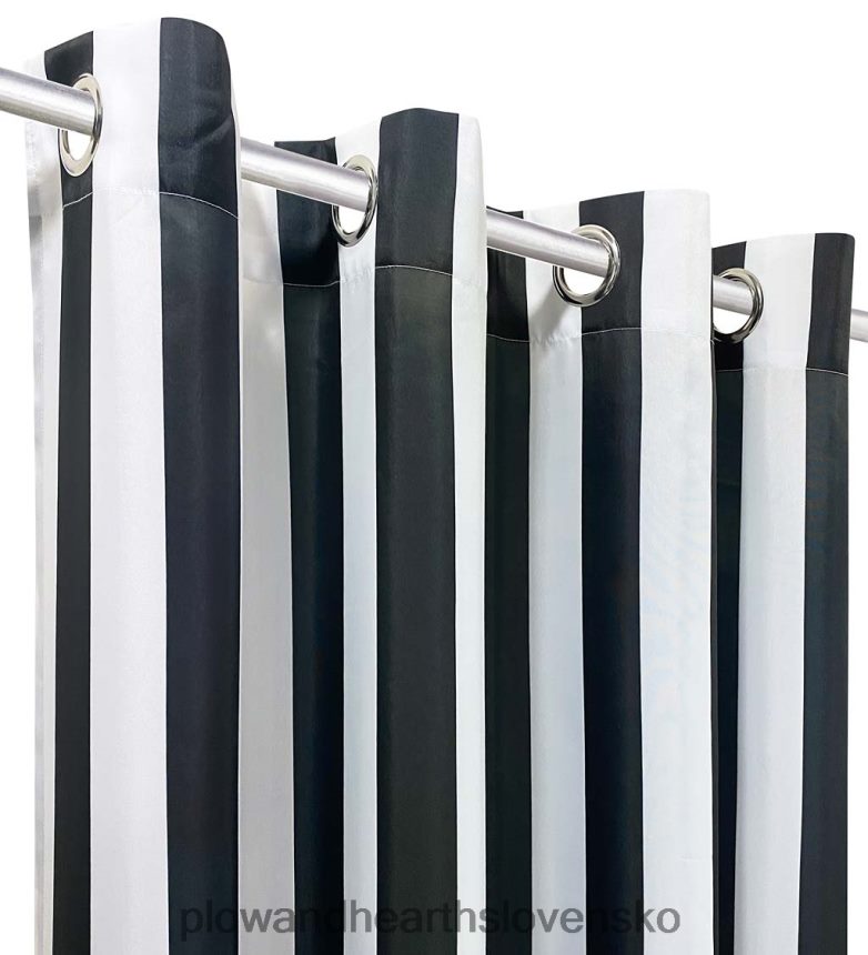 Plow & Hearth pruhované vonkajšie závesy s morskou krajinou 6P208P1471 domáce potreby