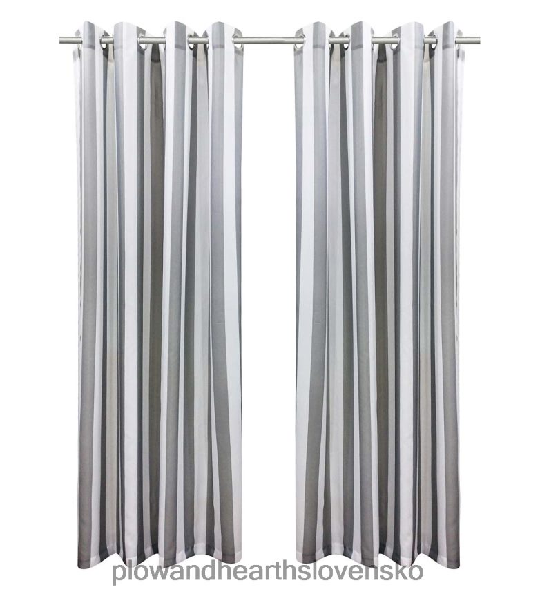 Plow & Hearth pruhované vonkajšie závesy s morskou krajinou 6P208P1471 domáce potreby