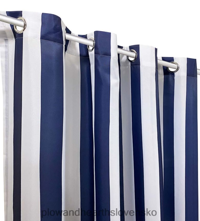 Plow & Hearth pruhované vonkajšie závesy s morskou krajinou 6P208P1471 domáce potreby