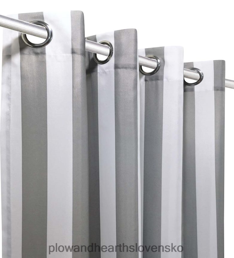 Plow & Hearth pruhované vonkajšie závesy s morskou krajinou 6P208P1471 domáce potreby