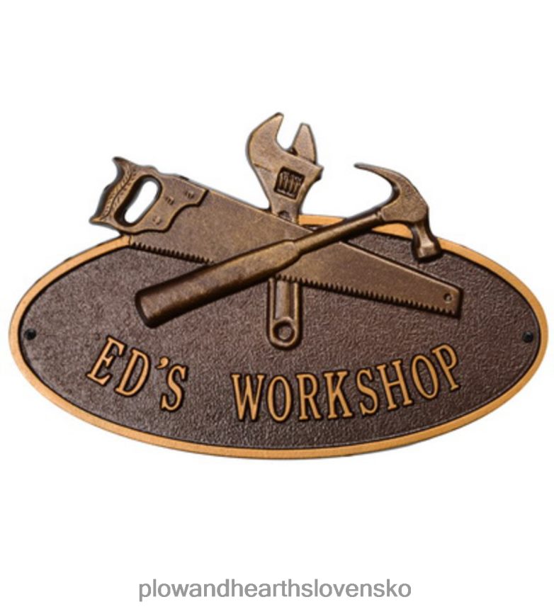 Plow & Hearth dielenská oválna personalizovaná plaketa - čierna 6P208P725 dvor a záhrada