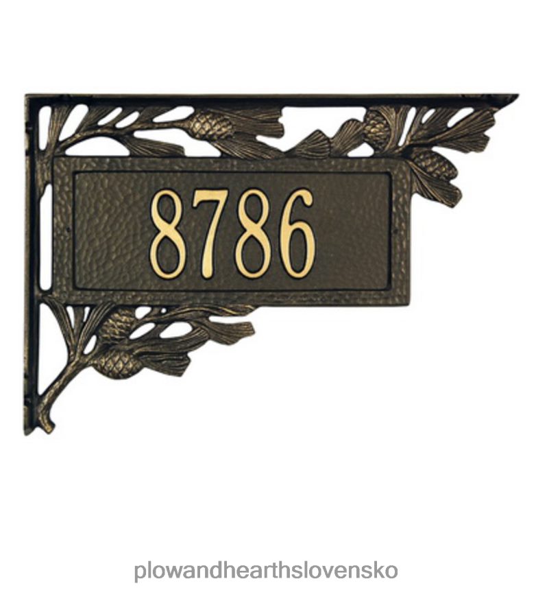 Plow & Hearth obojstranný označovač adresy poštovej schránky vyrobený v USA z liateho hliníka - čierny 6P208P724 dvor a záhrada