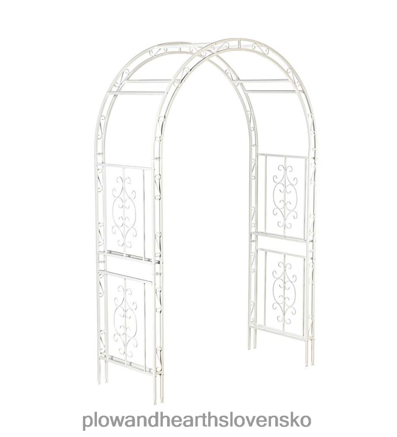 Plow & Hearth farebný kovový záhradný altánok montebello - pobrežná modrá 6P208P660 dvor a záhrada