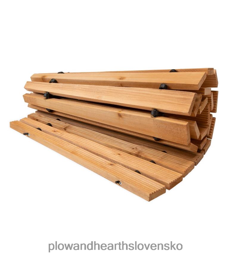 Plow & Hearth 4'l vyvaľovacia zakrivená cesta z tvrdého dreva 6P208P687 dvor a záhrada