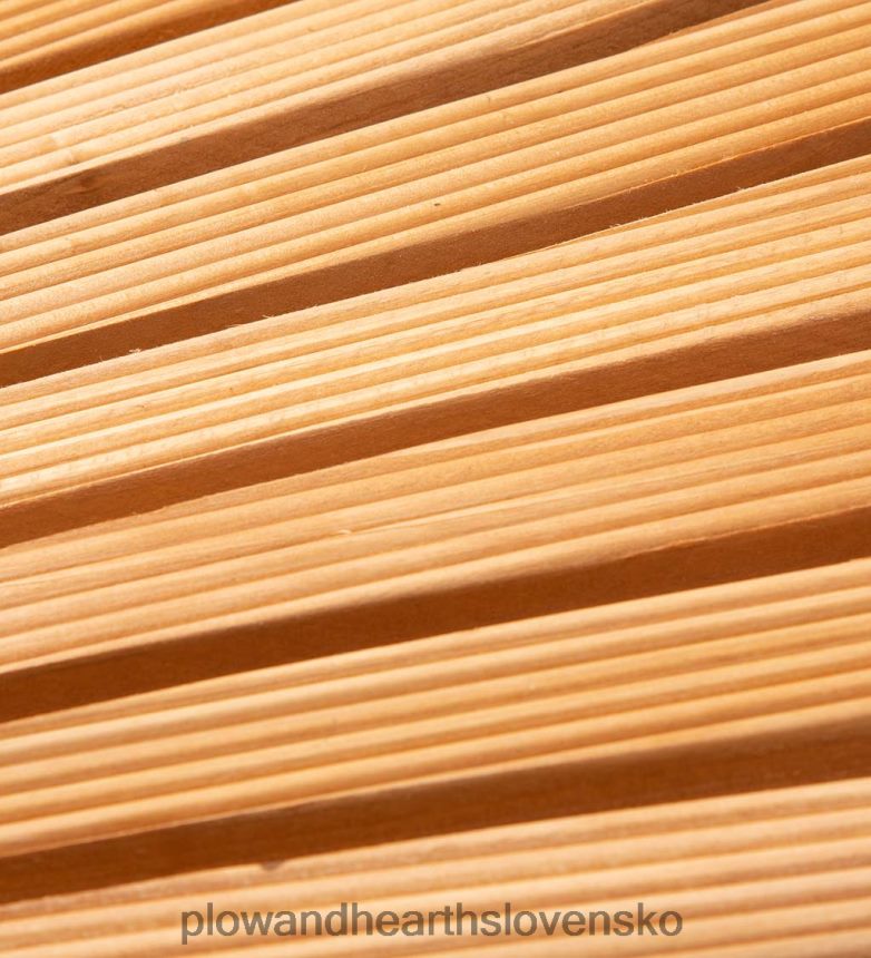 Plow & Hearth 4'l vyvaľovacia zakrivená cesta z tvrdého dreva 6P208P687 dvor a záhrada