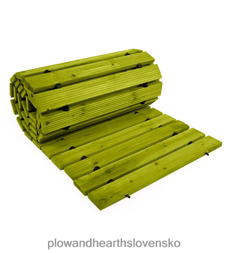 Plow & Hearth 6' machovo zelená prenosná rovná cesta z tvrdého dreva 6P208P689 dvor a záhrada